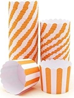 Stabile Muffinformen - gestreift - Orange Stabile Muffinformen - gestreift - Orange
