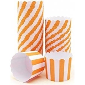 Stabile Muffinformen - gestreift - Orange Stabile Muffinformen - gestreift - Orange