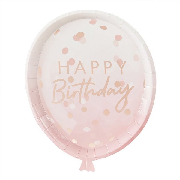 Ballonteller - Happy Birthday - Mix it Up - 8er-Pack