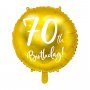 Runder Folienballon - Gold - 70. Geburtstag