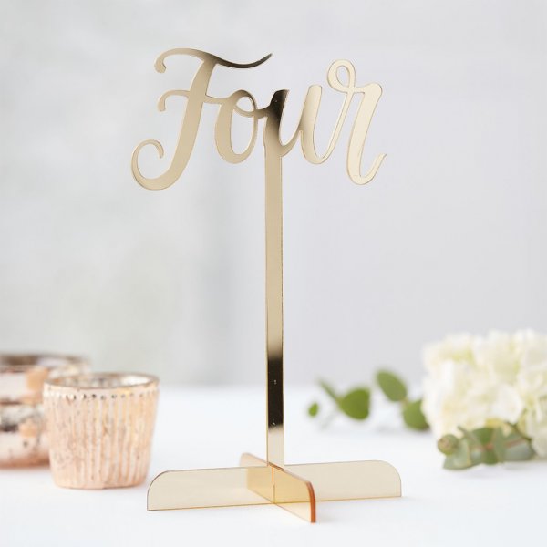 Tischnummerierung - Goldhochzeit