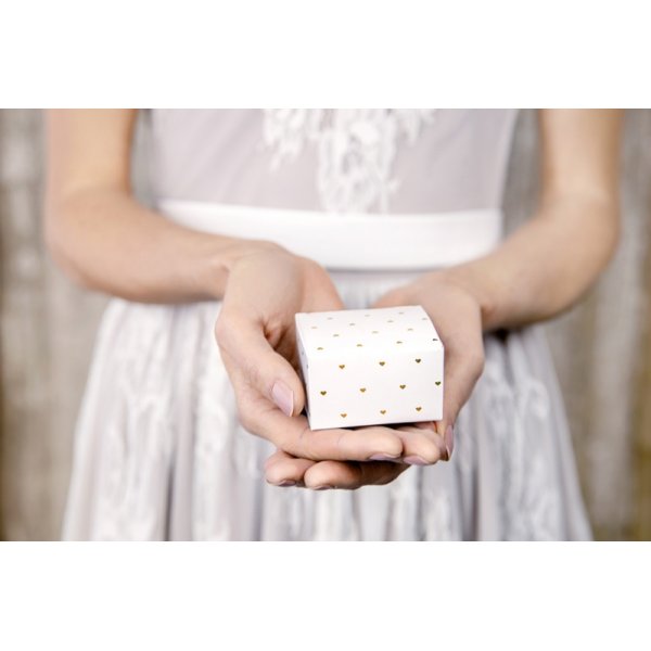 Geschenkboxen - Kleine Herzen - Gold - 10er-Pack Geschenkboxen - Kleine Herzen - Gold - 10er-Pack