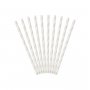 Strohhalme - Blumen, Weiß/Gold - 10er-Packung Strohhalme - Blumen, Weiß/Gold - 10er-Packung
