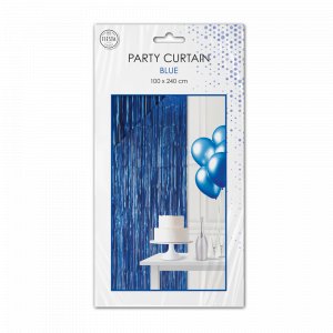 Partyvorhang Blau 100x240cm Partyvorhang Blau 100x240cm