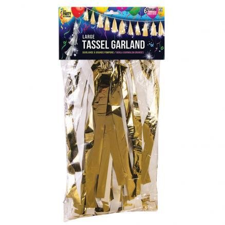 Ballonquaste - Gold/Weiß Ballonquaste - Gold/Weiß