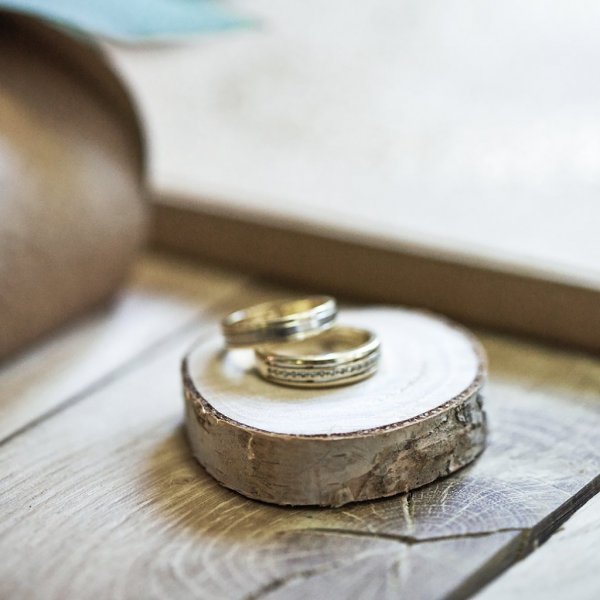 Platzierungskarten - Kreise - Holz - 6er-Pack