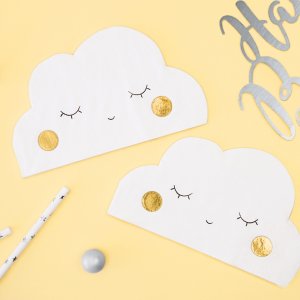 Servietten - Wolken - Gold - 20er-Pack Servietten - Wolken - Gold - 20er-Pack
