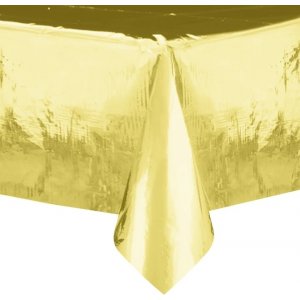 Tischdecke - Kunststoff - Gold - ca. 1,4 x 2,7 m Tischdecke - Kunststoff - Gold - ca. 1,4 x 2,7 m