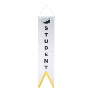 Wimpel - Hochformat - Student - 40 x 180 cm