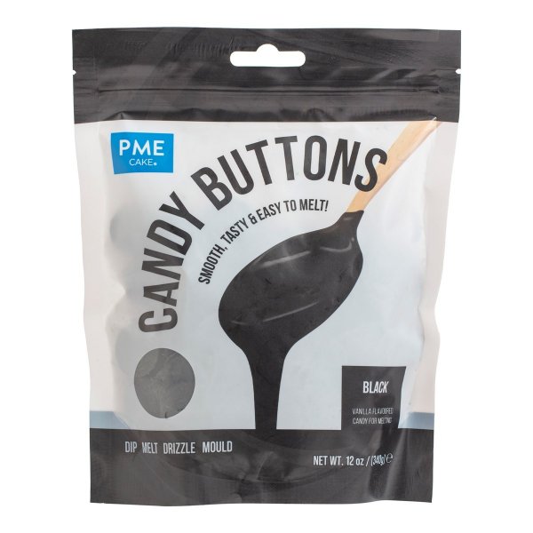Candy Buttons - Schwarz - PME - 340g Candy Buttons - Schwarz - PME - 340g
