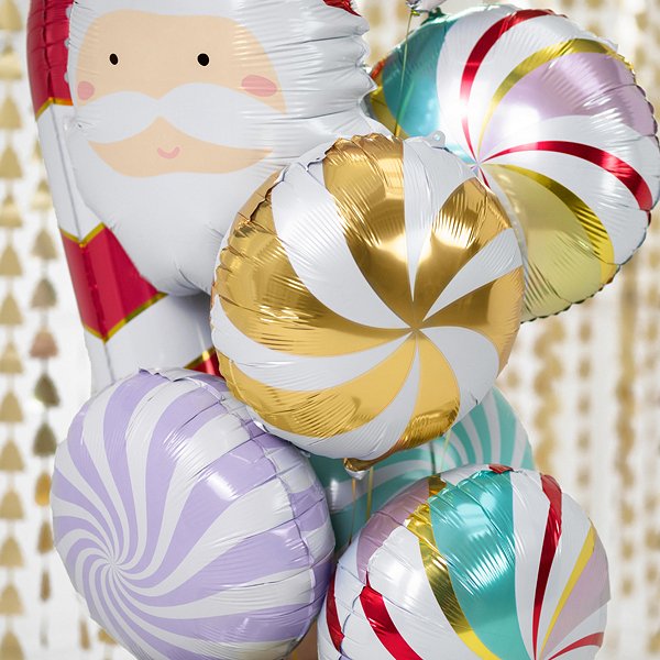 Folienballon - Candy Swirl - Gold Folienballon - Candy Swirl - Gold