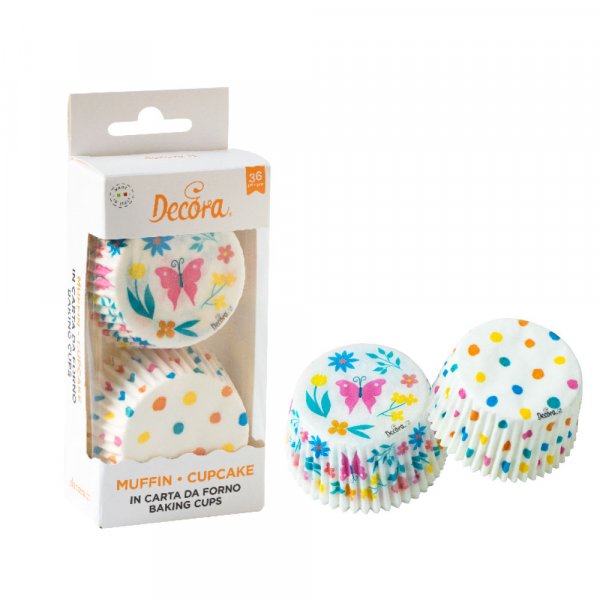 Muffinformen - Schmetterlinge und Punkte - 36er-Pack