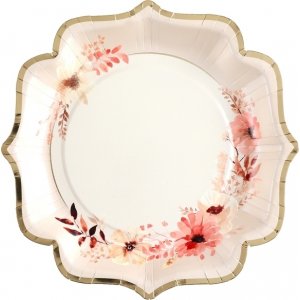 Pappteller - Florales Elfenbein - 10er-Pack Pappteller - Florales Elfenbein - 10er-Pack