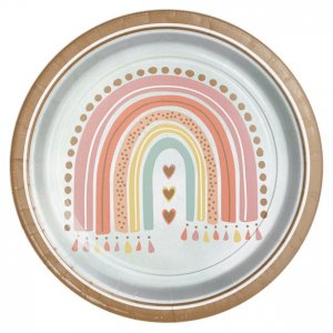 Pappteller - Boho Rainbow - 8er-Pack Pappteller - Boho Rainbow - 8er-Pack