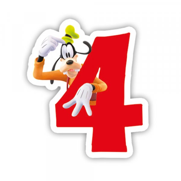 Kuchenkerze - Mickey Mouse - Nummer 4 Kuchenkerze - Mickey Mouse - Nummer 4