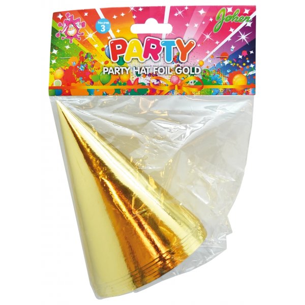 Partyhüte - Gold - 6er-Pack Partyhüte - Gold - 6er-Pack