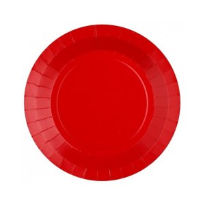 Pappteller - Rot - 22,5 cm - 10er-Packung Pappteller - Rot - 22,5 cm - 10er-Packung