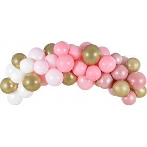 Ballonbogen - 2 m - Rosa/Gold Ballonbogen - 2 m - Rosa/Gold