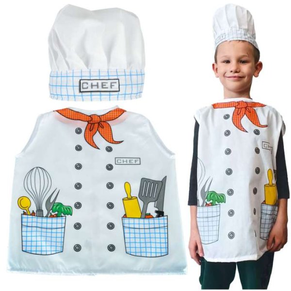 Kochkostüm für Kinder von 3-8 Jahren Kochkostüm für Kinder von 3-8 Jahren