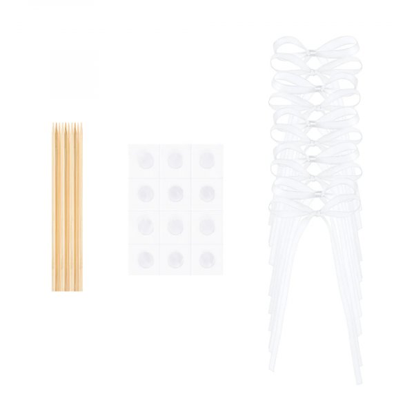 Cake Picks/Cake Topper - Schleifen - Weiß - 10er Pack Cake Picks/Cake Topper - Schleifen - Weiß - 10er Pack
