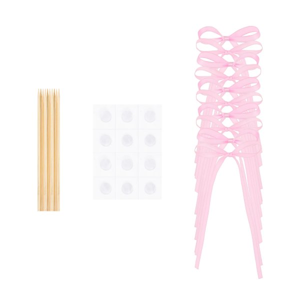 Cake Picks/Cake Topper - Schleifen - Rosa - 10er Pack Cake Picks/Cake Topper - Schleifen - Rosa - 10er Pack