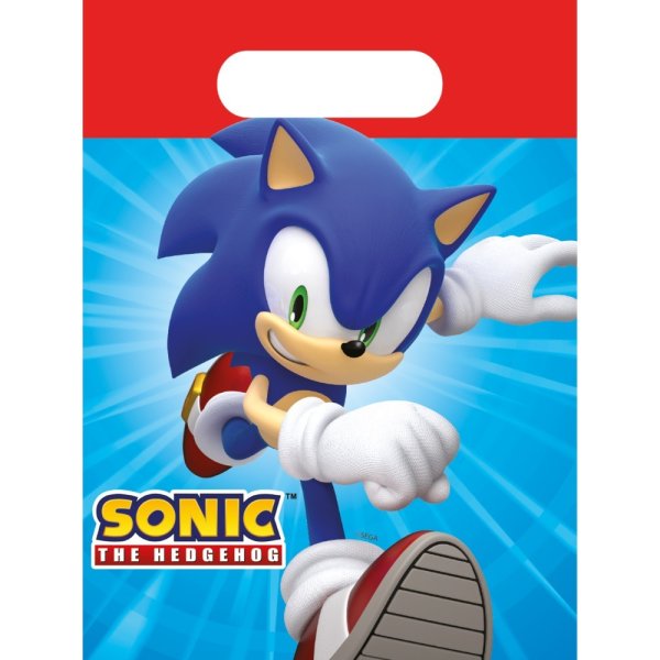 Partytüten/Angelteichtüten - Sonic - Papier - 4er-Pack Partytüten/Angelteichtüten - Sonic - Papier - 4er-Pack