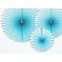 Pin Wheels - Hellblau/Goldrand - 3er-Pack
