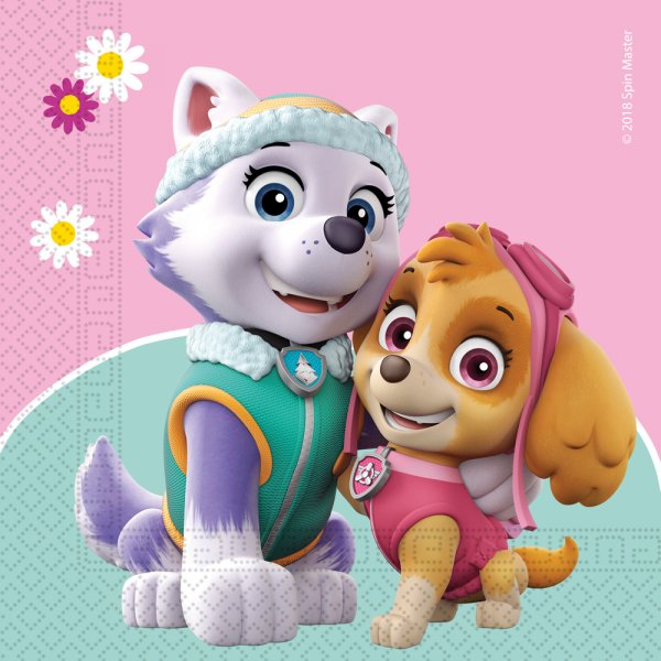 Servietten - Paw Patrol - Skye & Everest - 33 x 33 cm - 20 Stück Servietten - Paw Patrol - Skye & Everest - 33 x 33 cm - 20 Stück