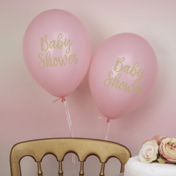 Luftballons - Babyparty - Rosa/Gold - 8er-Pack Luftballons - Babyparty - Rosa/Gold - 8er-Pack
