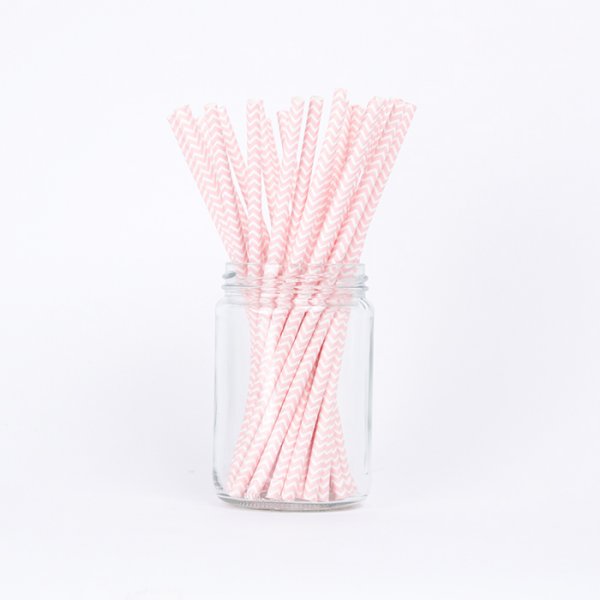 Strohhalme - Zickzack - Hellrosa - 10er-Pack Strohhalme - Zickzack - Hellrosa - 10er-Pack