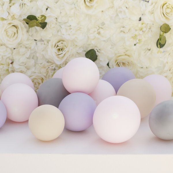 Ballonmix - Lila/Rosa/Grau/Beige - Ø12 cm - 40 Stk Ballonmix - Lila/Rosa/Grau/Beige - Ø12 cm - 40 Stk