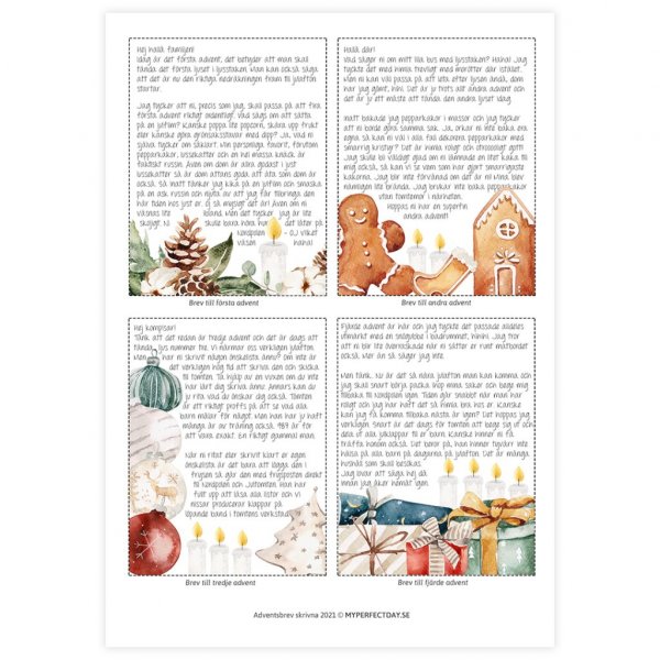 Fertige Weihnachtsbriefe - Advent Fertige Weihnachtsbriefe - Advent