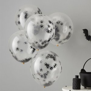 Konfetti-Ballons - Spinnen - 5er-Pack Konfetti-Ballons - Spinnen - 5er-Pack