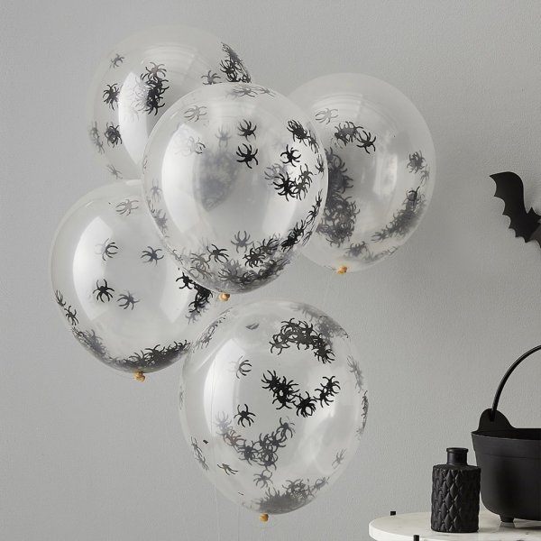 Konfetti-Ballons - Spinnen - 5er-Pack Konfetti-Ballons - Spinnen - 5er-Pack