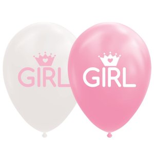 Luftballons - Tochter - Babyrosa/Weiß - 30 cm - 8er-Pack Luftballons - Tochter - Babyrosa/Weiß - 30 cm - 8er-Pack
