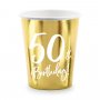 Pappbecher - Goldmetallic - 50 - 6er-Pack