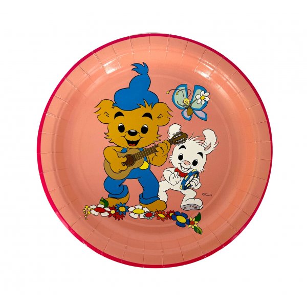 Teller 23cm - 8 Stück - Grün/Rosa - Bamse Kalas Teller 23cm - 8 Stück - Grün/Rosa - Bamse Kalas