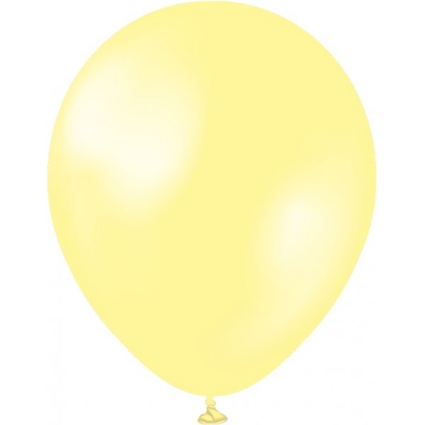 Mini-Luftballons schlicht - Premium 13 cm - Pearl Lemon