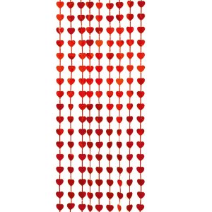 Vorhang - Herzen - Rot - 100 x 200 cm Vorhang - Herzen - Rot - 100 x 200 cm