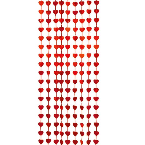 Vorhang - Herzen - Rot - 100 x 200 cm Vorhang - Herzen - Rot - 100 x 200 cm