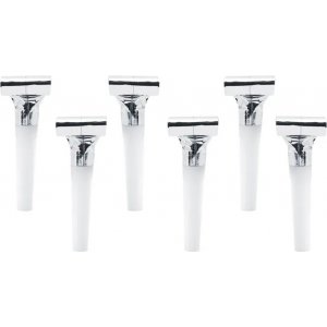 Partyhörner - Metallic - Silber - 6er-Pack Partyhörner - Metallic - Silber - 6er-Pack