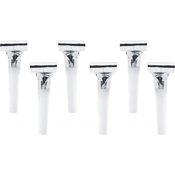 Partyhörner - Metallic - Silber - 6er-Pack Partyhörner - Metallic - Silber - 6er-Pack