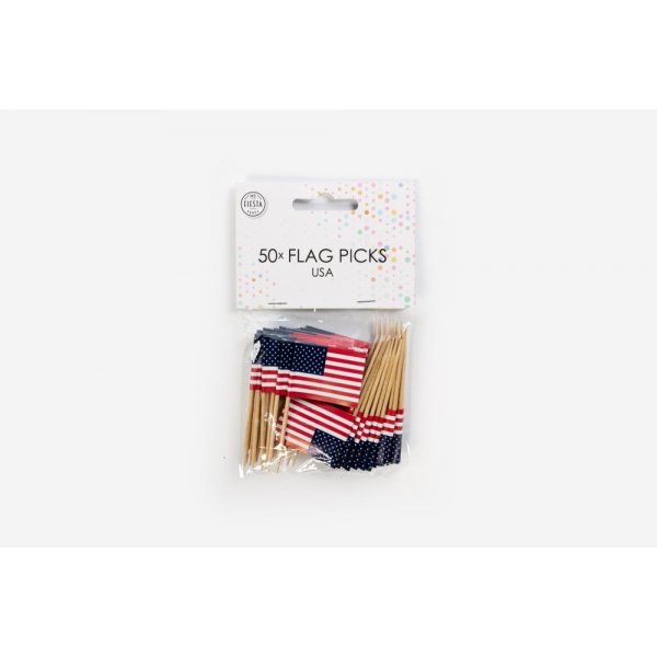 Handfahnen USA - 50er-Packung Handfahnen USA - 50er-Packung
