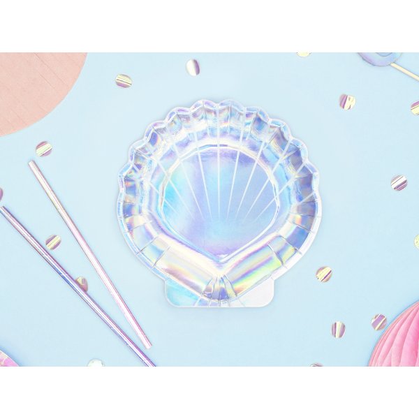Pappteller - Seashell - Mermaid Party - 6er-Pack
