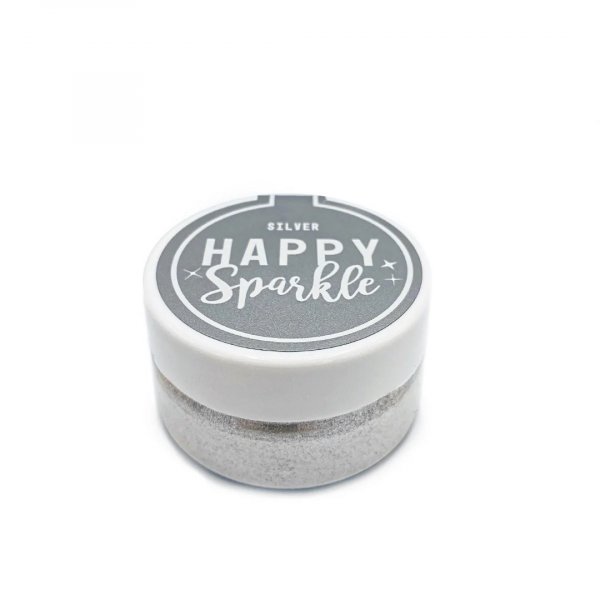 Essbarer Glitzer - Happy Sparkle Silver - Happy Sprinkles - Silber - 8 g Essbarer Glitzer - Happy Sparkle Silver - Happy Sprinkles - Silber - 8 g
