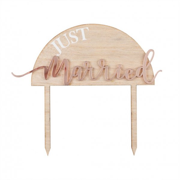 Tortenaufsatz - Holz/Acryl - Just Married