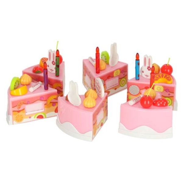 Kuchenspielzeug mit Klettverschluss, 75 Teile, Rosa Kuchenspielzeug mit Klettverschluss, 75 Teile, Rosa