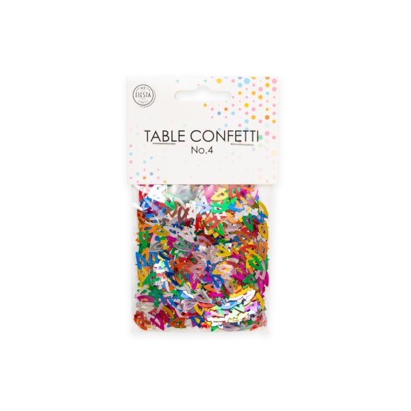 Tischkonfetti - Nummer 4 - Metallic-Farbmix - 14 g Tischkonfetti - Nummer 4 - Metallic-Farbmix - 14 g
