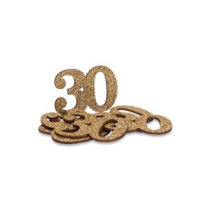 Tischdekoration zum 30-jährigen Jubiläum - Gold - 6er-Pack Tischdekoration zum 30-jährigen Jubiläum - Gold - 6er-Pack