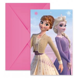 Einladungskarten - Frozen 2 Windgeist - 6er-Pack